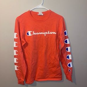 Neon orange champion long sleeve